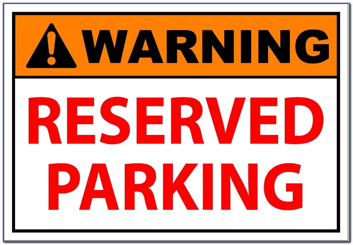 Free Printable Reserved Parking Sign Template