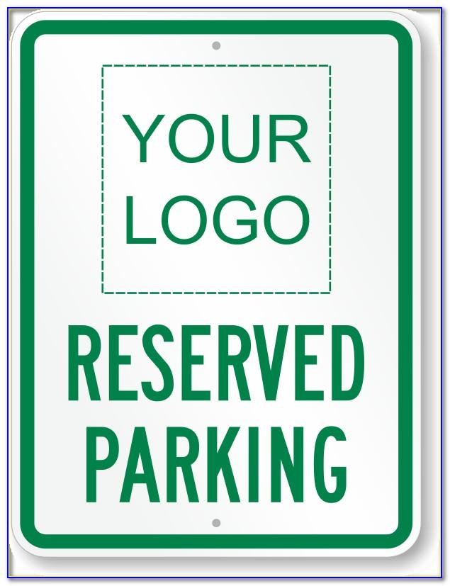 Reserved Parking Signs Template