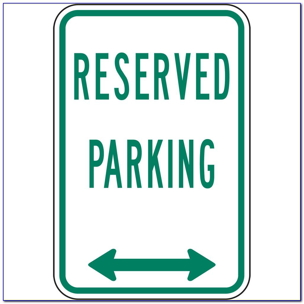 Reserved Parking Space Sign Templates