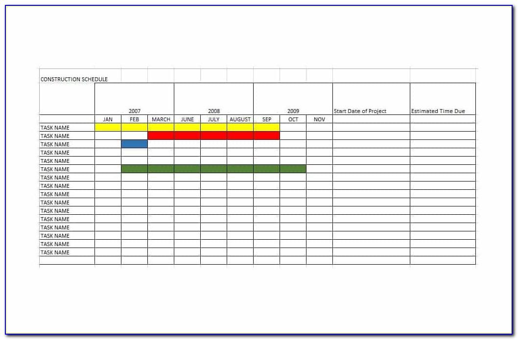 Residential Construction Template Excel