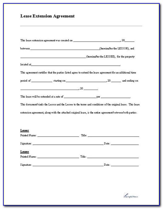Residential Lease Agreement Renewal Template