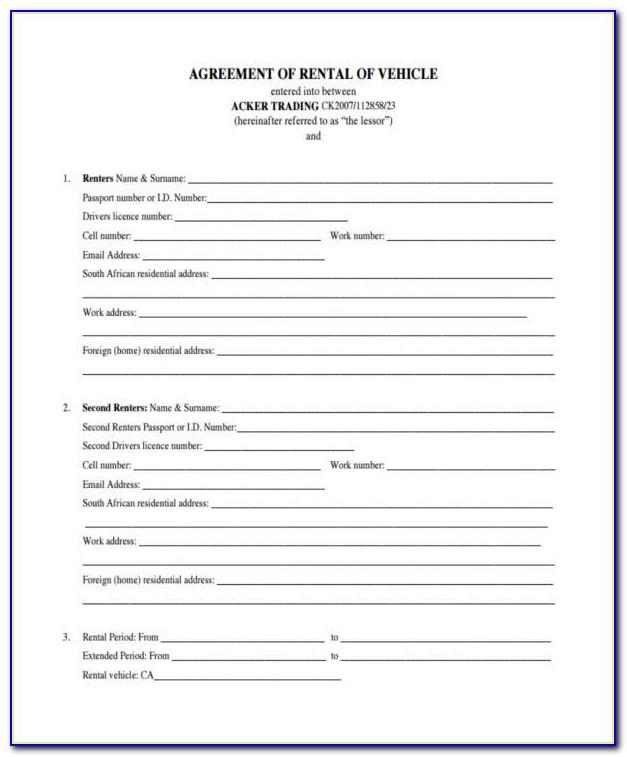 Residential Lease Agreement Template Florida