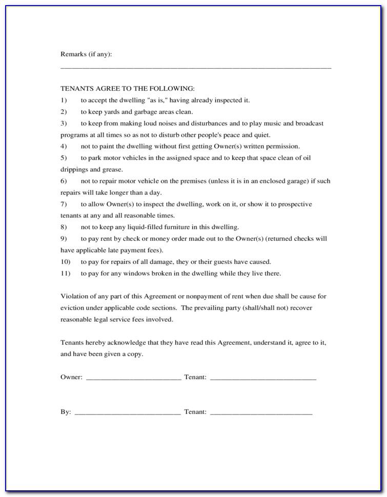 Residential Rental Agreement Form
