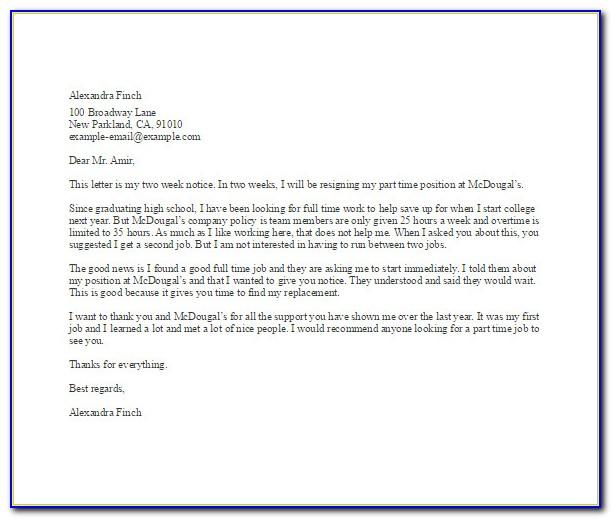 Resignation Letter Sample For Personal Reasons Marriage