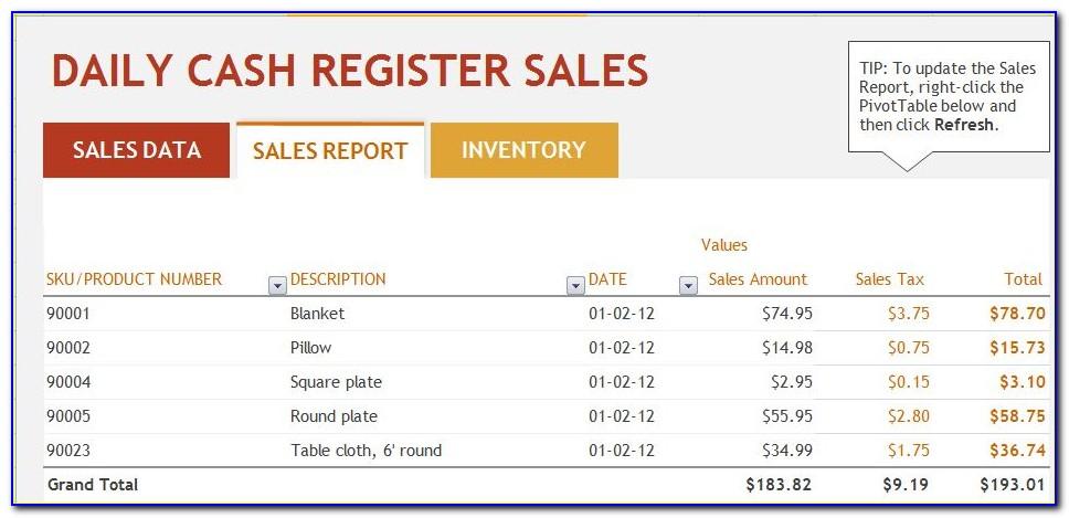 Restaurant Daily Sales Report Format In Excel Free Download