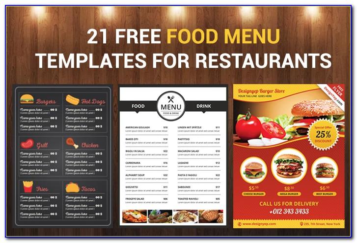 Restaurant Menu Template For Mac Pages