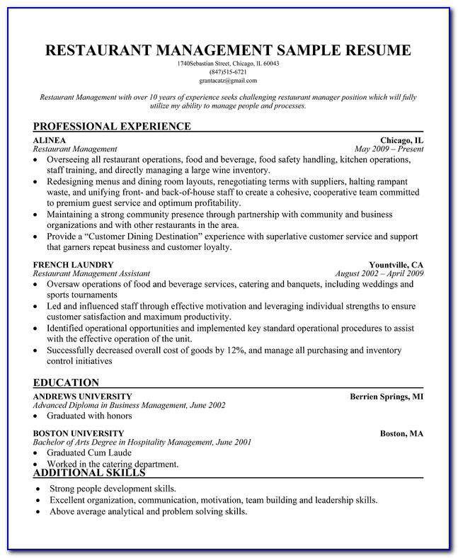 Resume Example For First Job