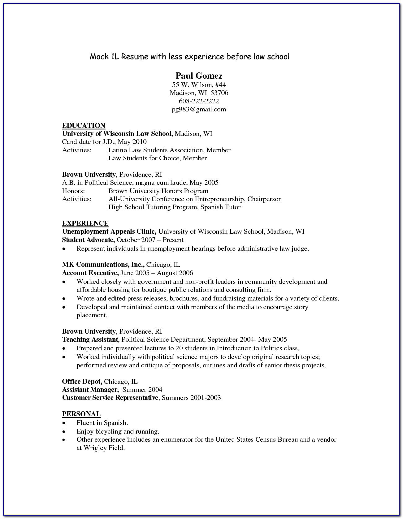 Resume Examples For Law Enforcement