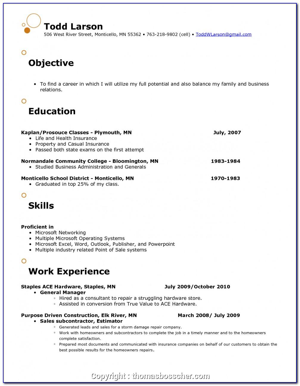 Resume Examples For Nursing Students