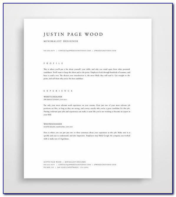 Resume Format Document Free Download