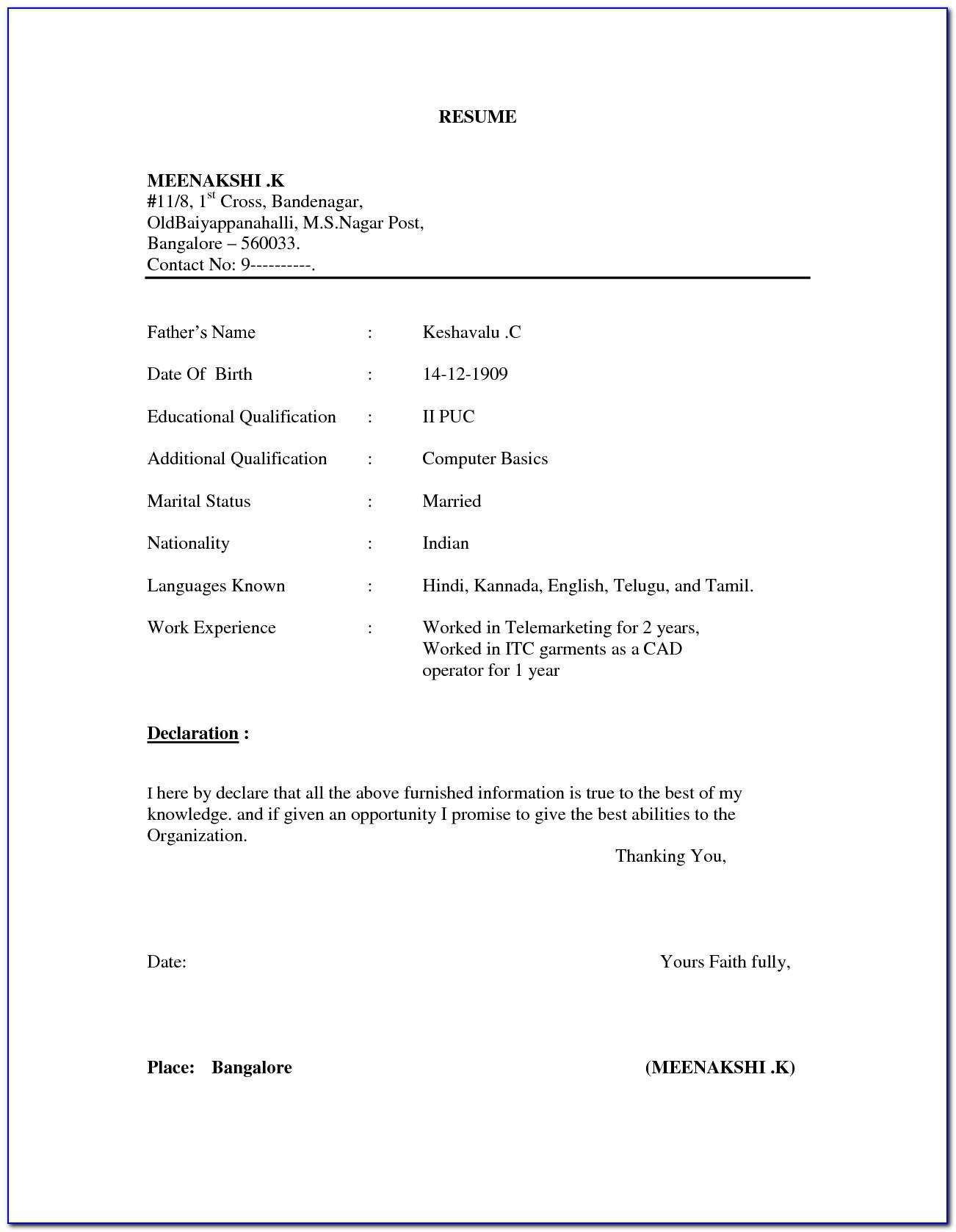 Resume Format For Civil Engineer Experienced Pdf Download