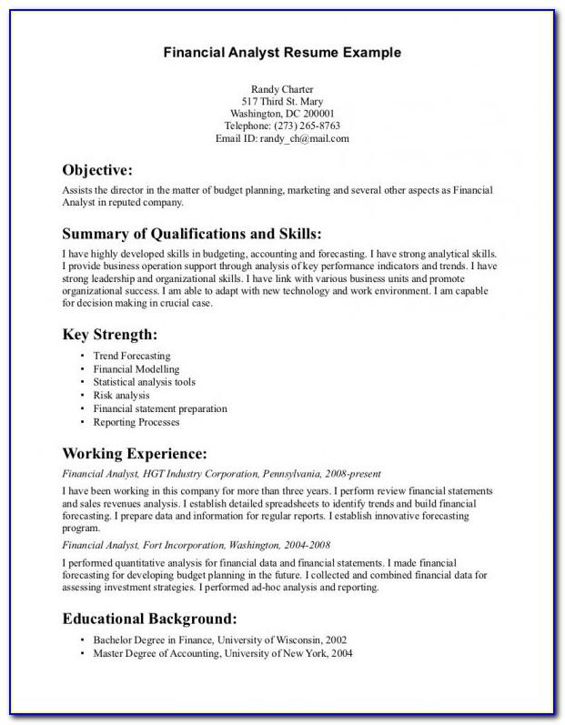 Resume Format For Experienced Bartender