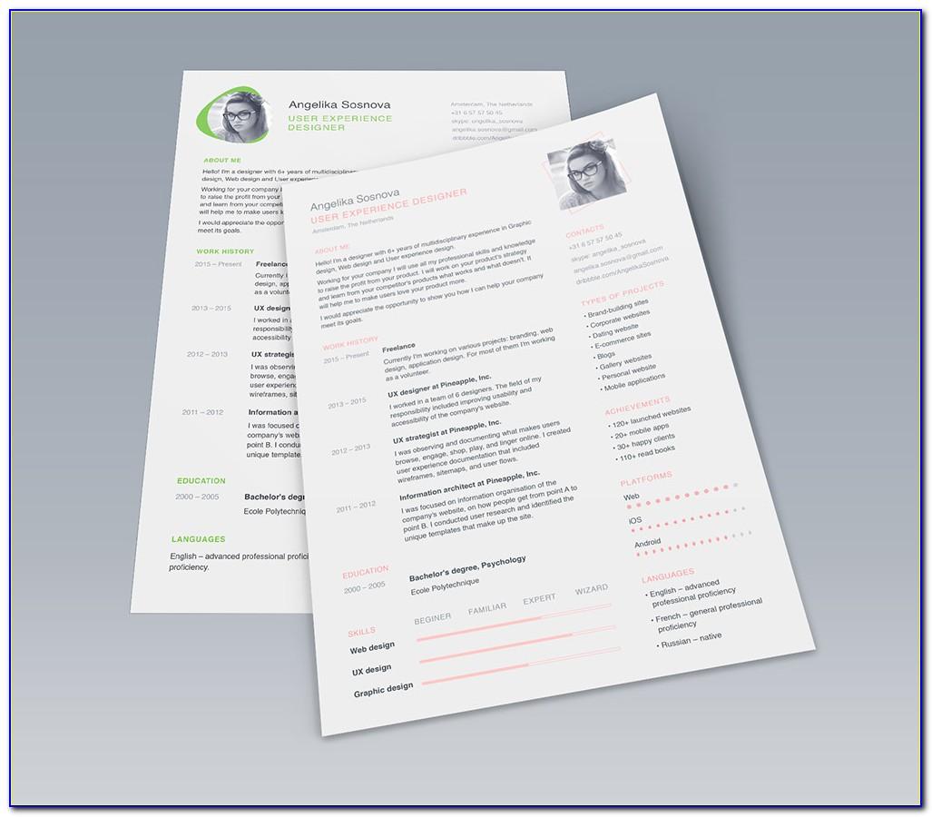 Resume Psd Templates Free Download