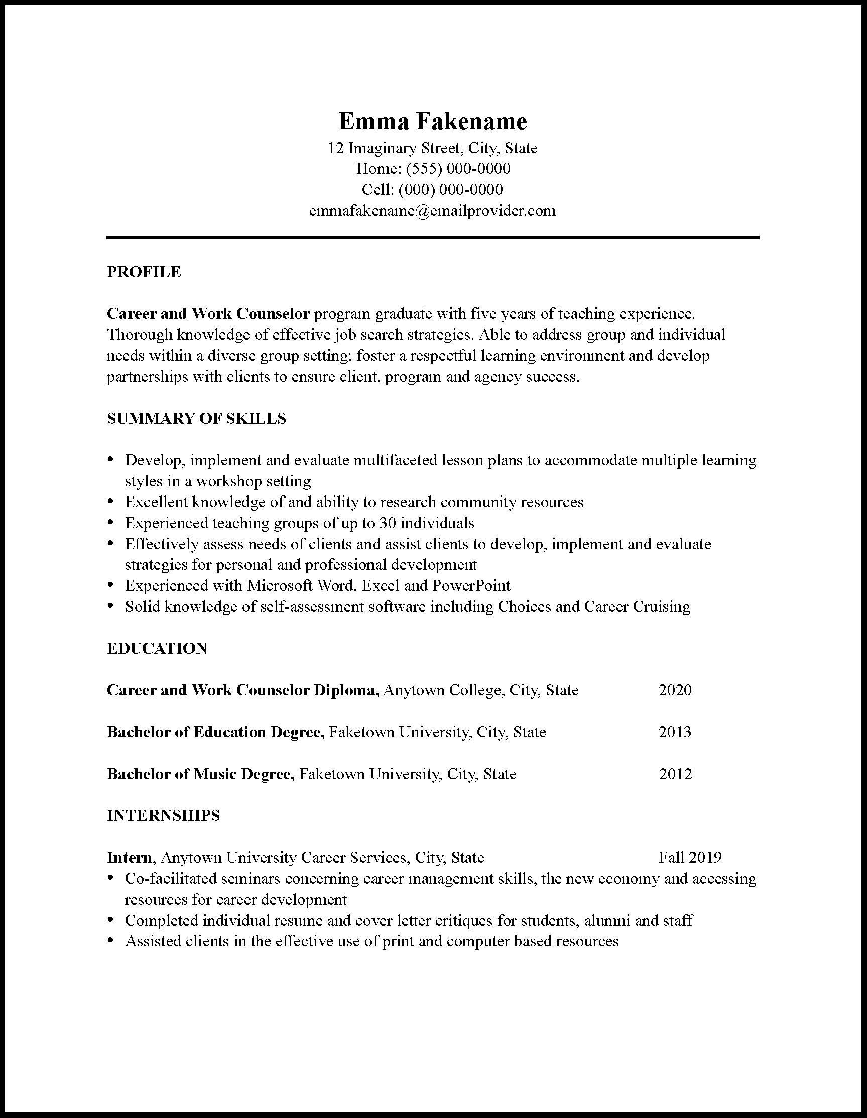 Resume Sample For Fresh Graduate Pdf Download