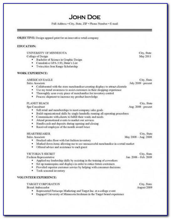 Resume Sample For Teachers