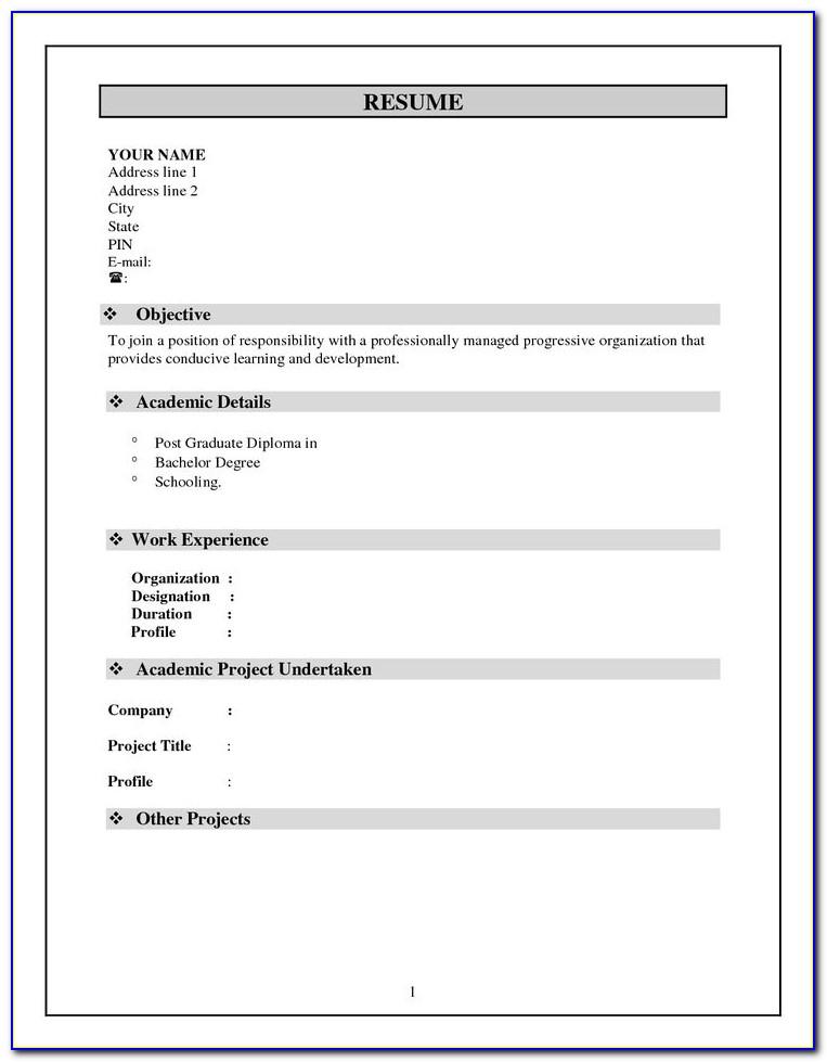 Resume Template College Student No Work Experience