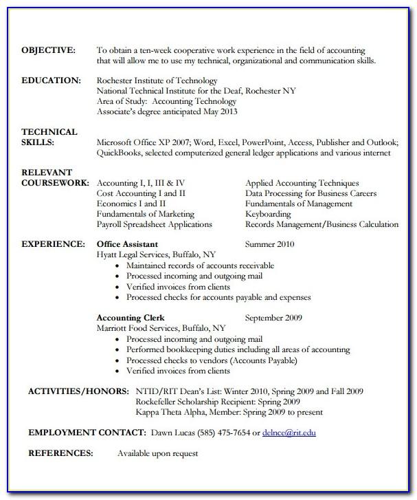 Resume Template For Accountant Free Download