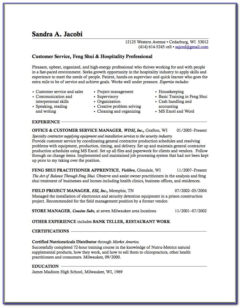 Resume Template For Accounts Receivable