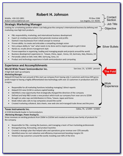 Resume Template For Career Change