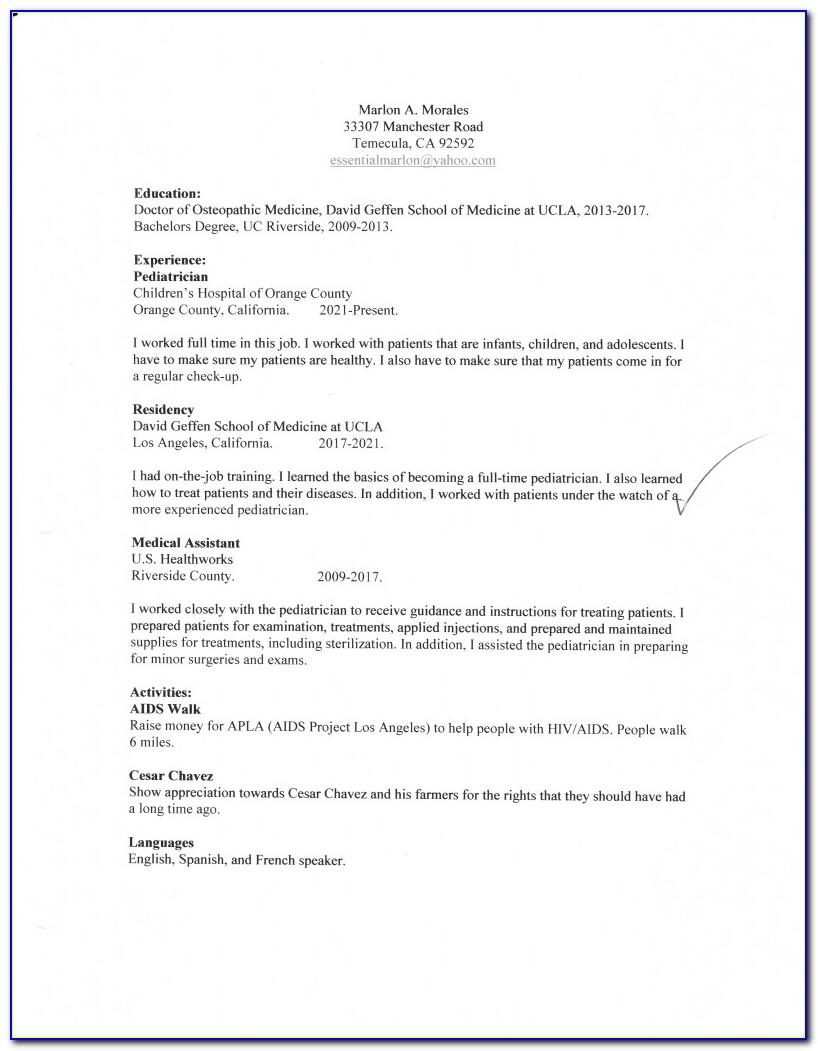 Resume Template For Stay At Home Mom Returning To Work