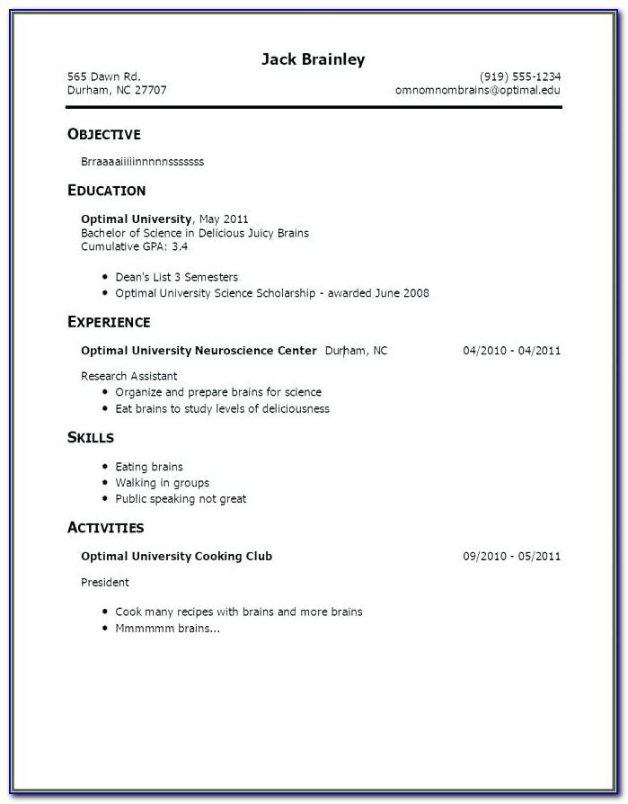 Resume Template For Students First Job Australia