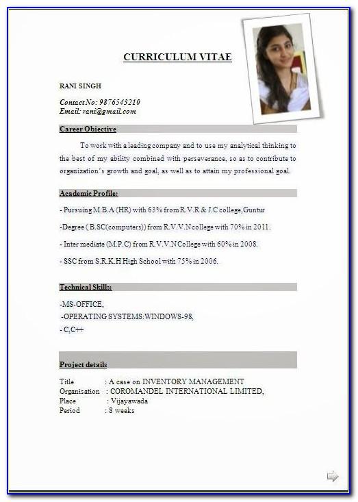 Resume Template Free Download For Microsoft Word