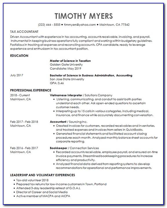 Resume Template Rn Free