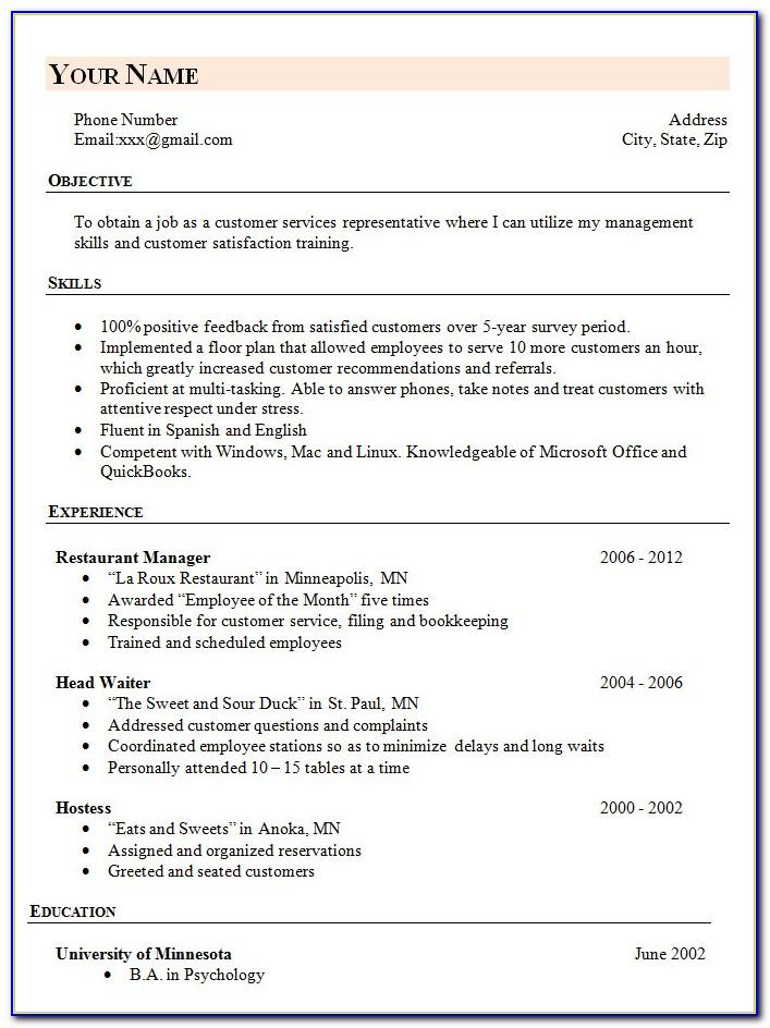 Resume Templates For Career Change