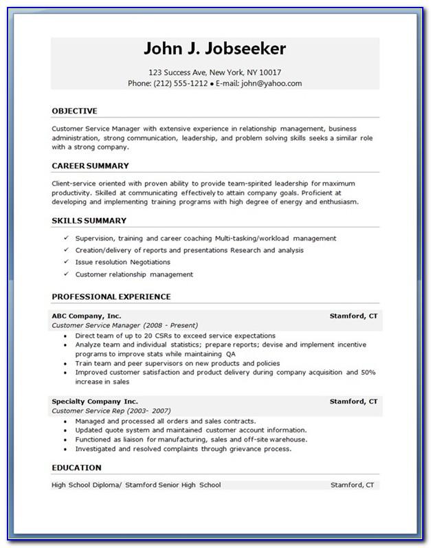 Resume Templates For Experienced Banking Professionals