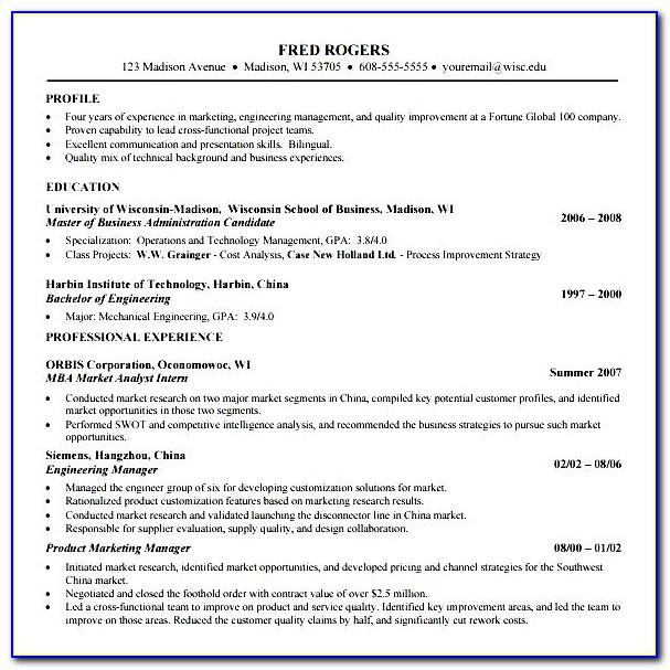 Resume Templates For India