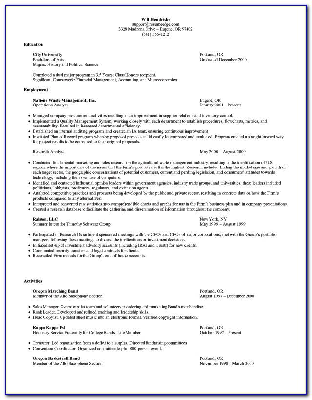 Resume Templates For Indian Companies