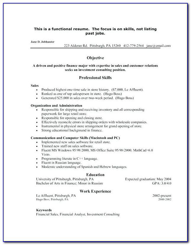 Resume Templates For Managers