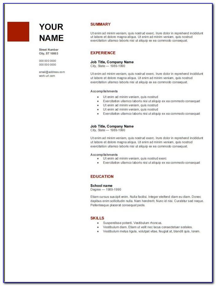 Resume Templates For Mba Hr Freshers