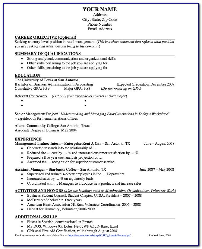 Resume Templates For Office Receptionist