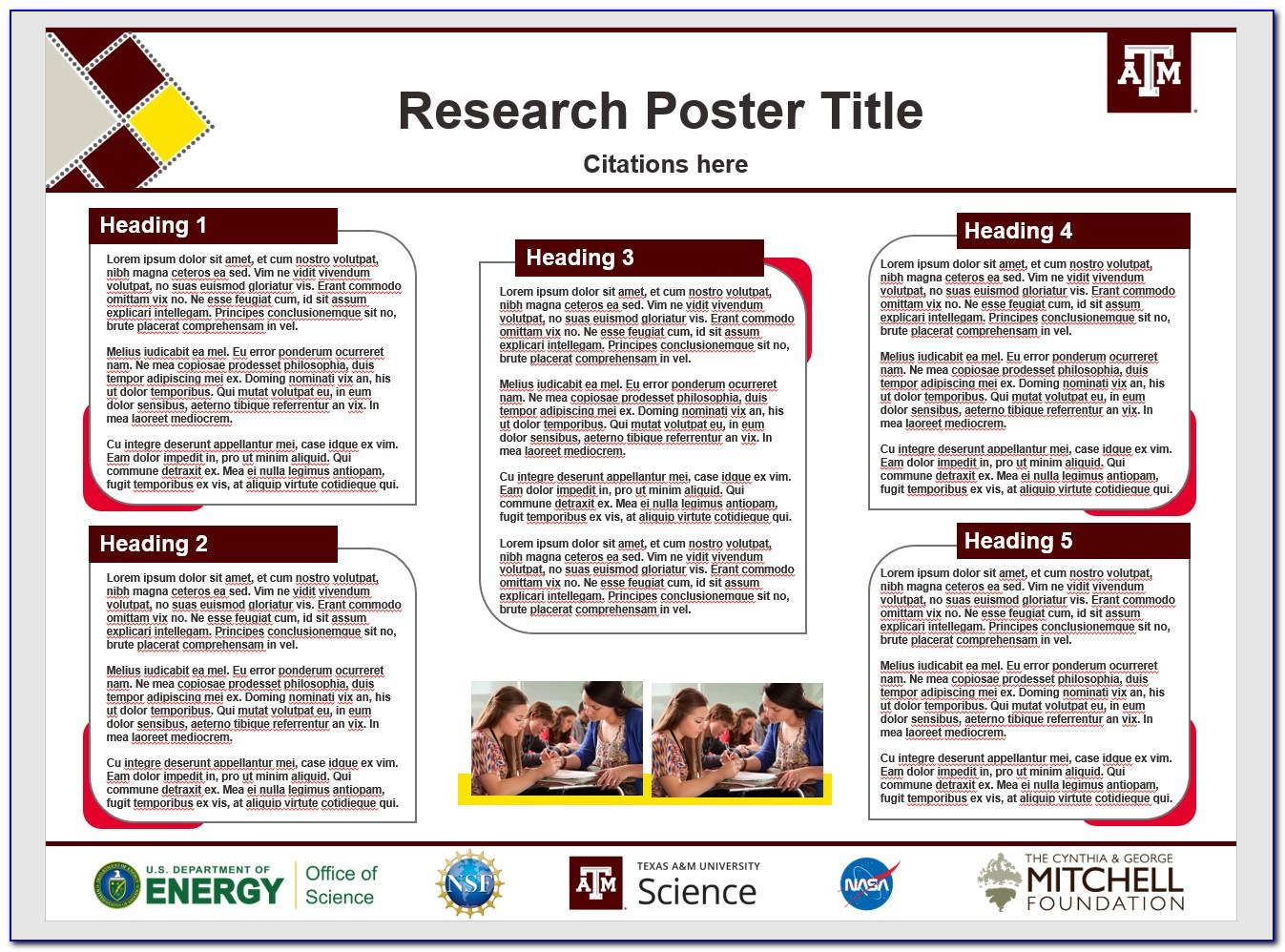 standard research poster size