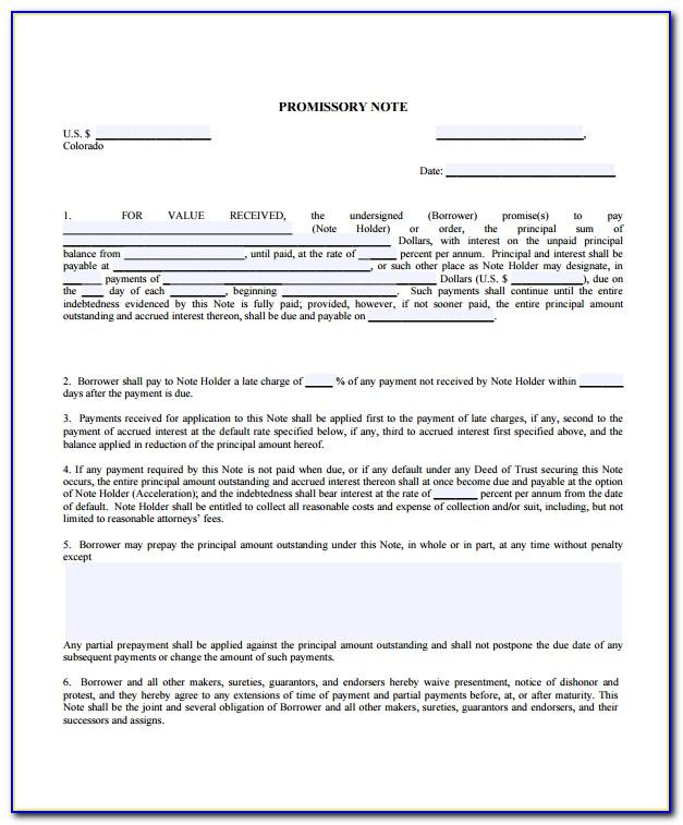 Secured Promissory Note Real Estate Template