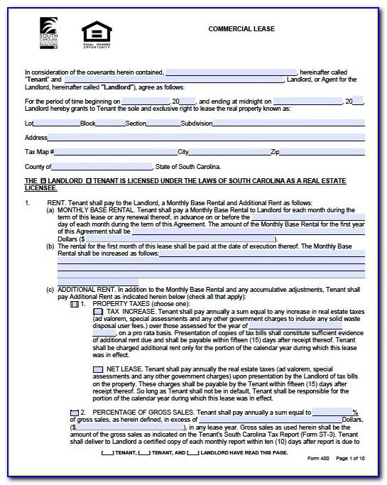 Texas Real Estate Lease Form