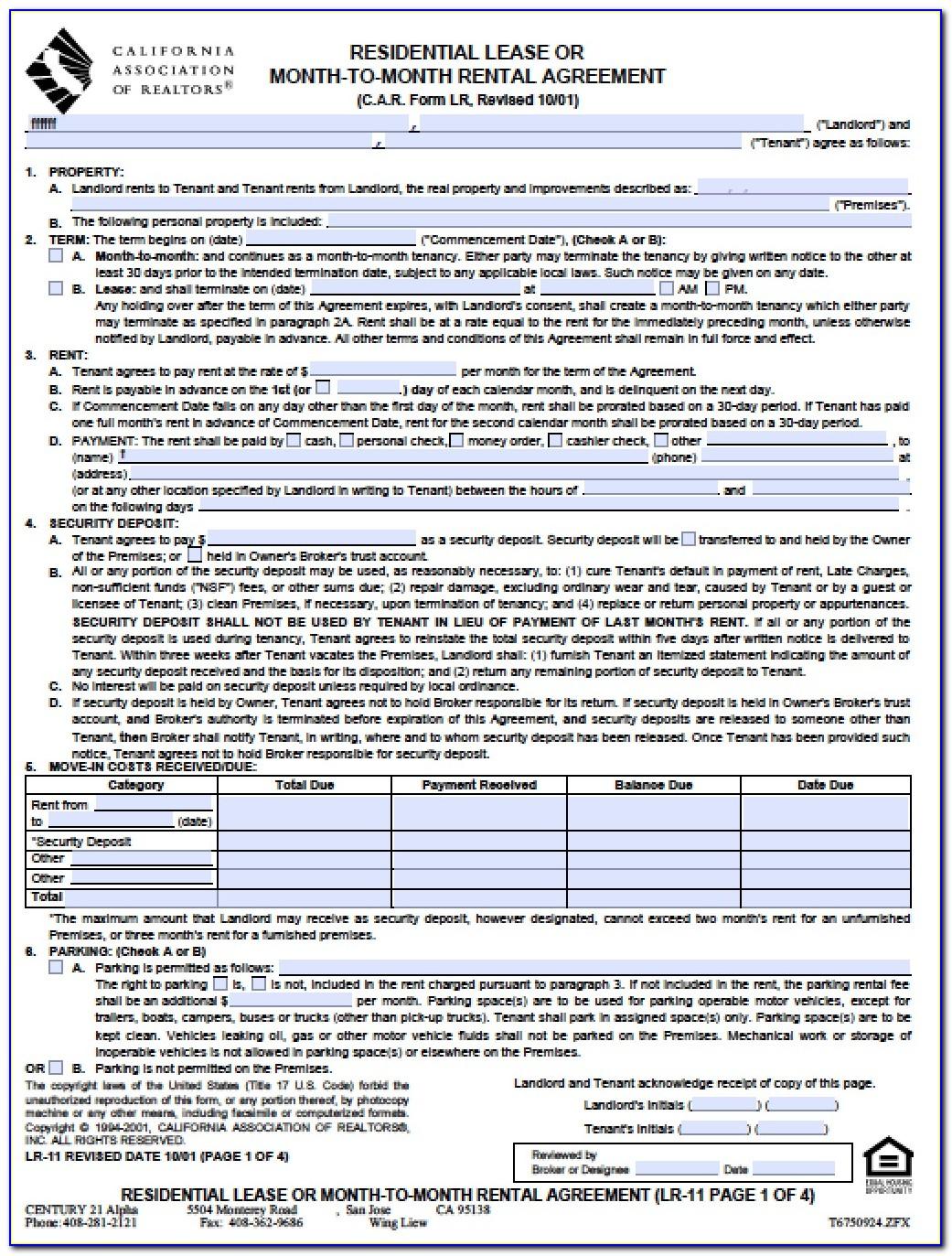 Texas Residential Rental Application Form