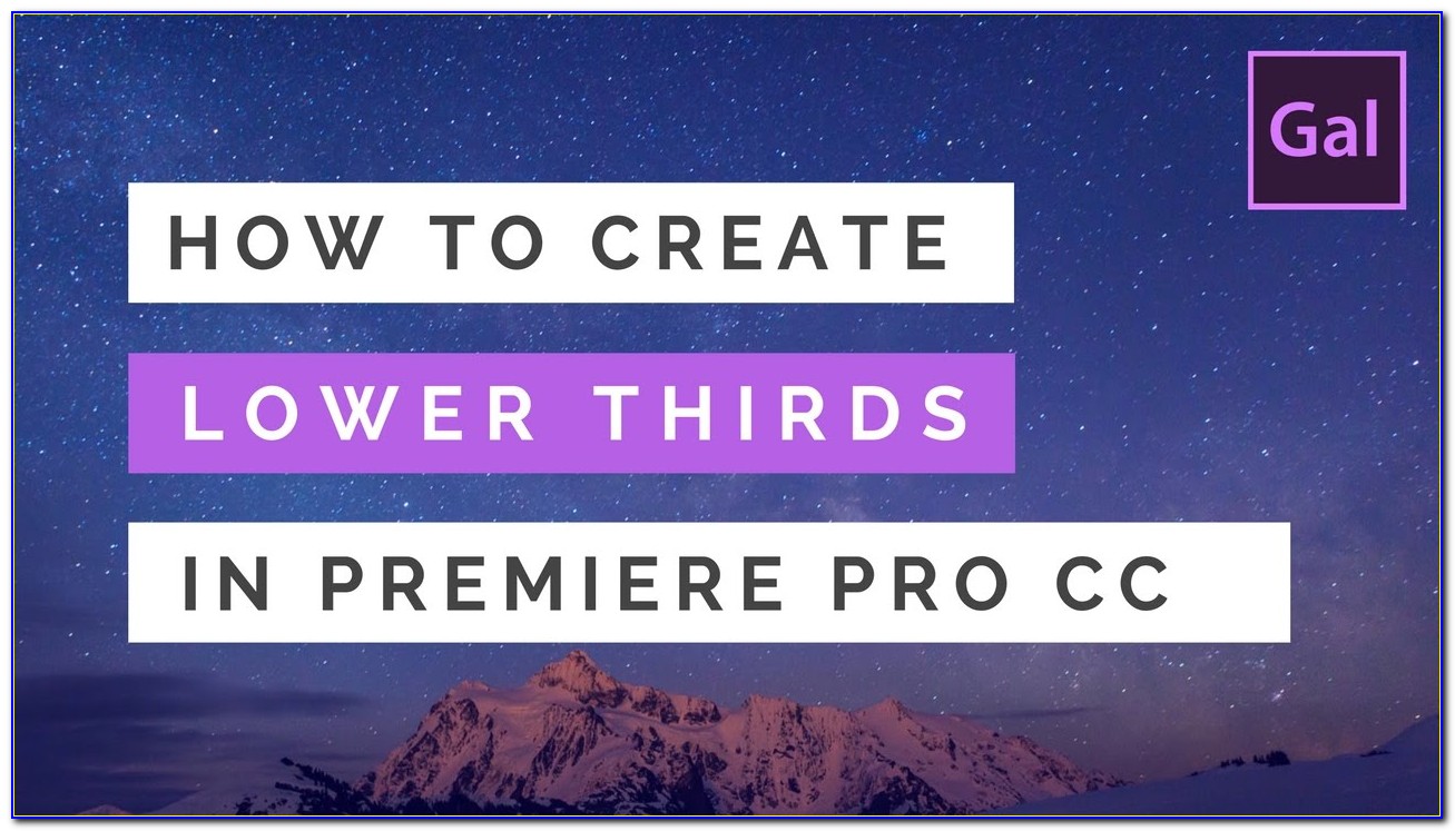 Adobe Premiere Pro Lower Third Templates