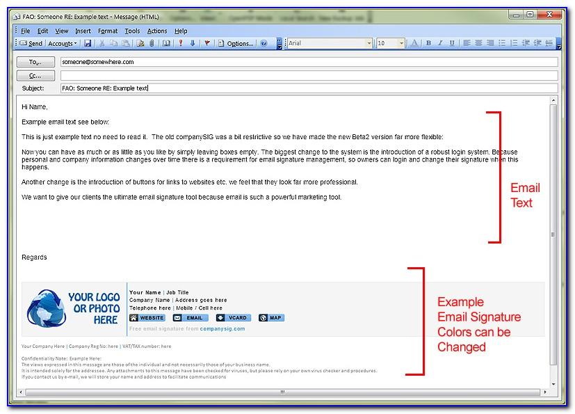 Business Email Signature Example