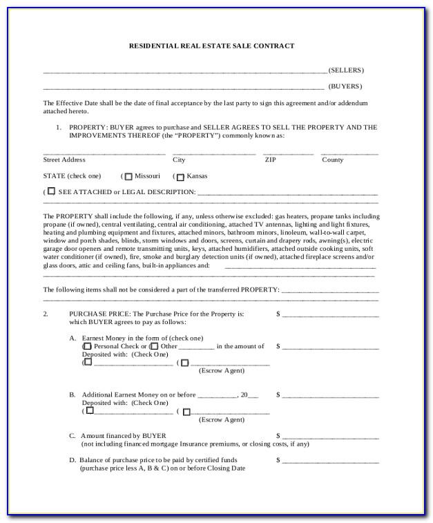 Commercial Property Sales Contract Template
