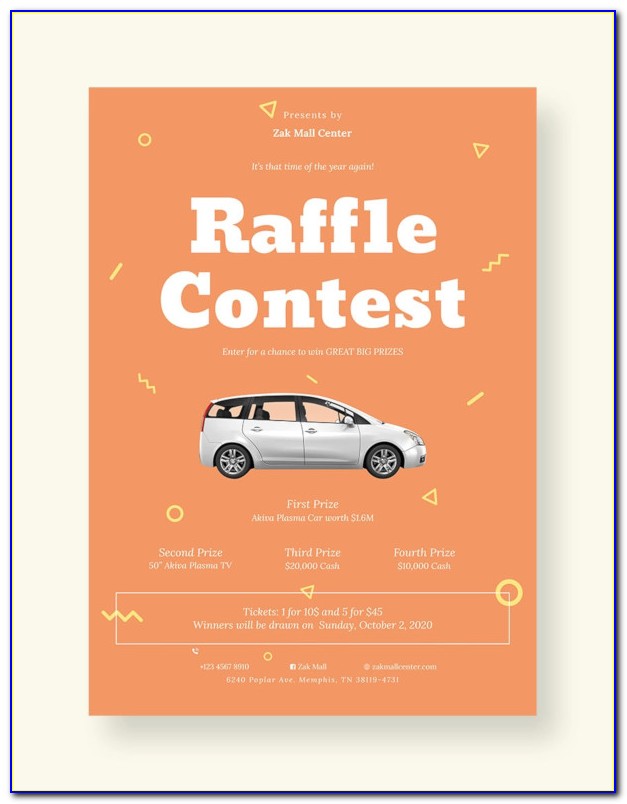 Easter Raffle Poster Template Free