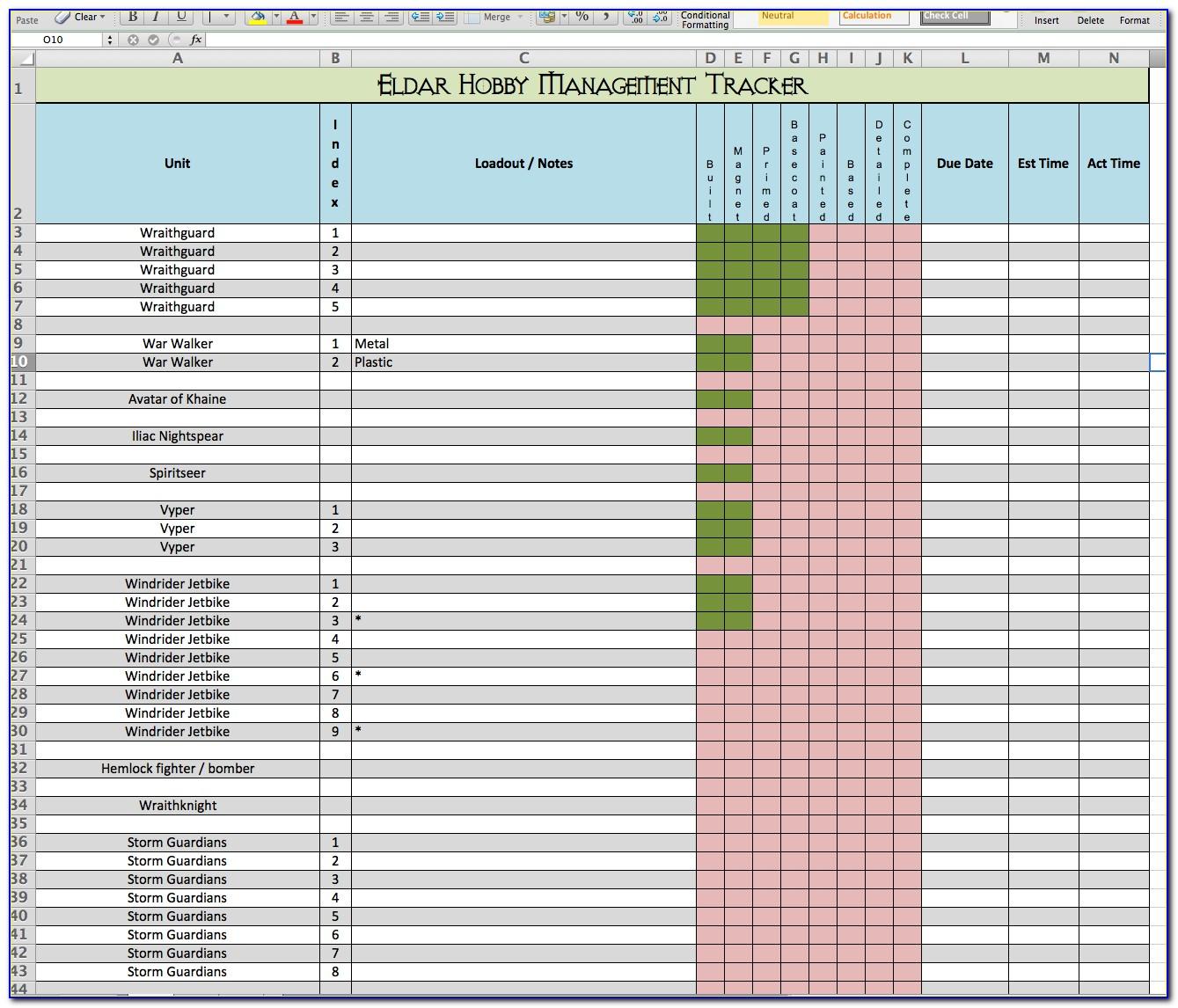 Free Excel Project Management Tracking Templates Microsoft