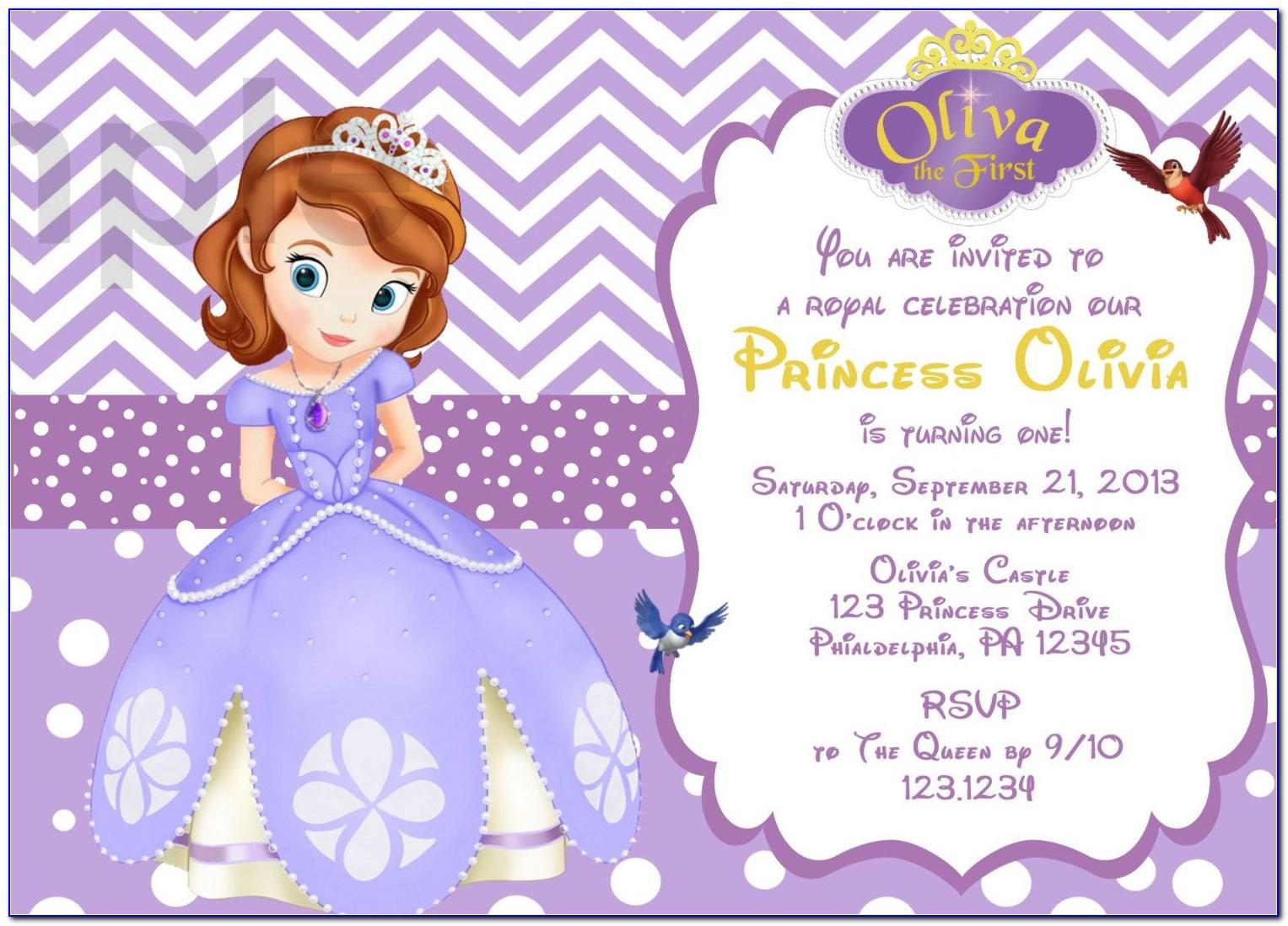 Free Princess Tiana Invitation Template