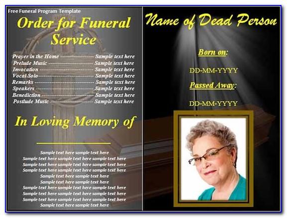 Free Printable Funeral Program Template Download