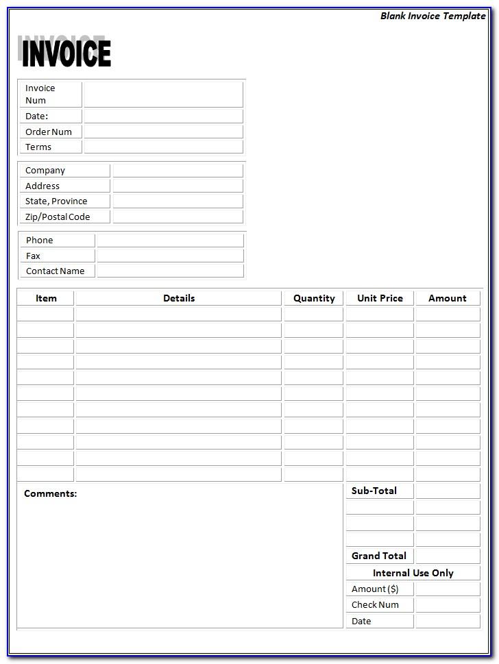 Free Printable Invoice Templates Excel