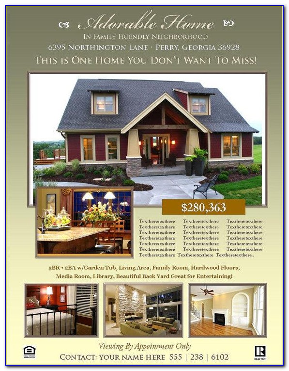 Free Real Estate Brochure Template Word