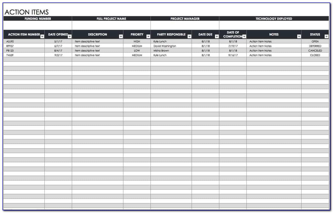 Monthly Project Report Template Excel