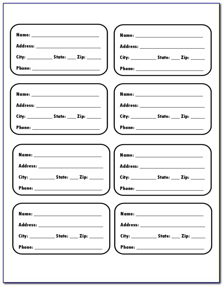 Online Printable Luggage Tag Template