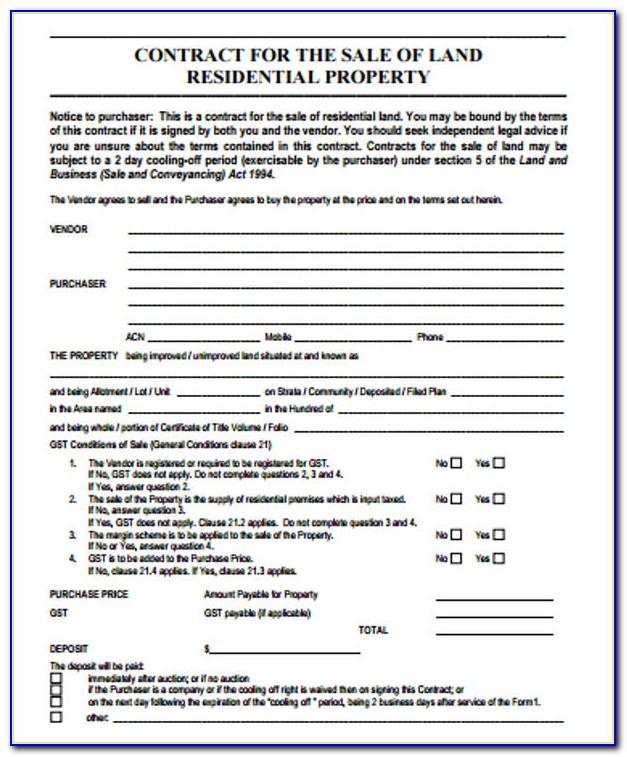 Personal Property Sale Contract Template